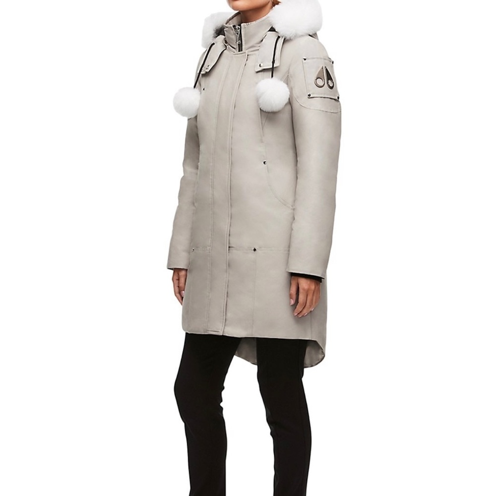 NWT Moose Knuckles Stirling Shearling-Trim Down Parka